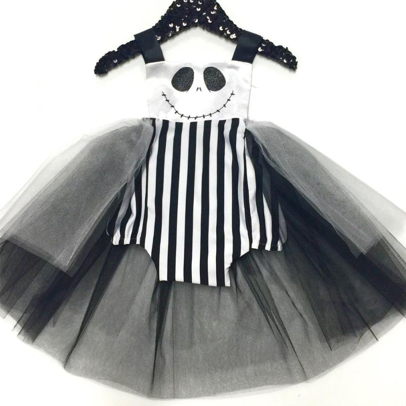 

2020 Infant Toddler Baby Girls Halloween Dress Tulle Romper Jumpsuit Sunsuit Outfits Clothes, Black