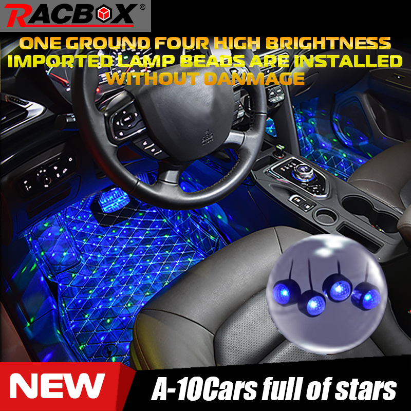 

Car Atmosphere Foot lamp Interior Decorative Ambient LED Lamp USB 5V RGB Voice Control party DJ lights Pathway Floor Light