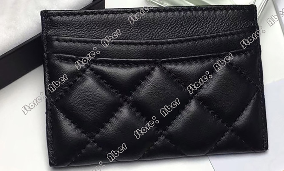

Aber Women ID Card Holder Multi Color Credit 100% Genuine Leather Slim Card Case designer purse Mini Travel Flower Pattern with gift box, Red;black