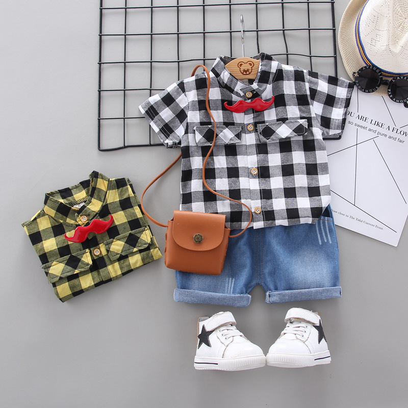 

Summer New Children's Wear Baby Short Sleeve Clothing For Boys Girls Cotton Toddler Underwear Suit Kids Two-piece Clothes Sets, Picture color