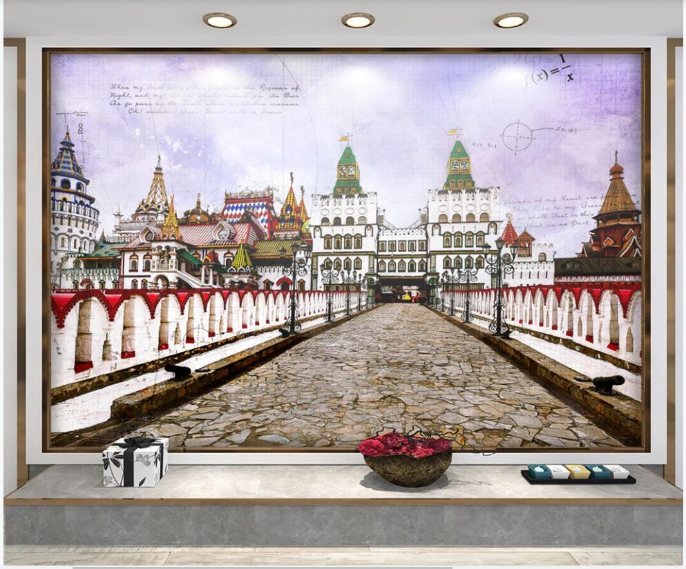 

3d photo wallpaper custom mural on the wall Byzantine architecture on Red Square in Russia home decor Wallpaper rolls in the room, Non-woven wallpaper