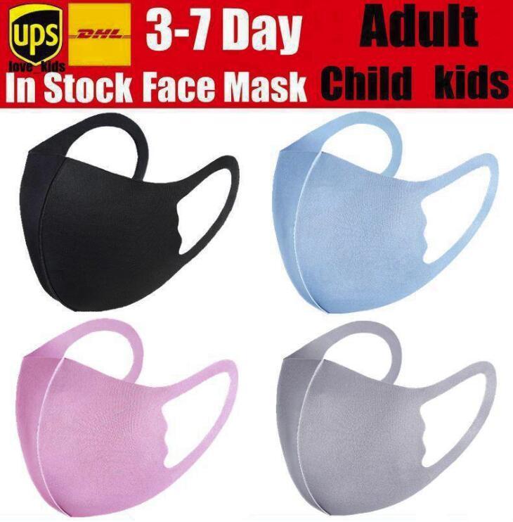 

DHL SHIP Anti Dust Face Mouth Cover PM2.5 Mask Respirator Dustproof Anti-bacterial Washable Reusable Ice Silk Cotton Masks Tools In Stock, Multi