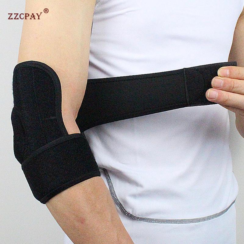 

Sports Elbow Joint Pressure Can Be Wrapped Adjustable Spring Guard Arm Men And Women Basketball Badminton Volleyball Riding Mountaineering, Black adjustable