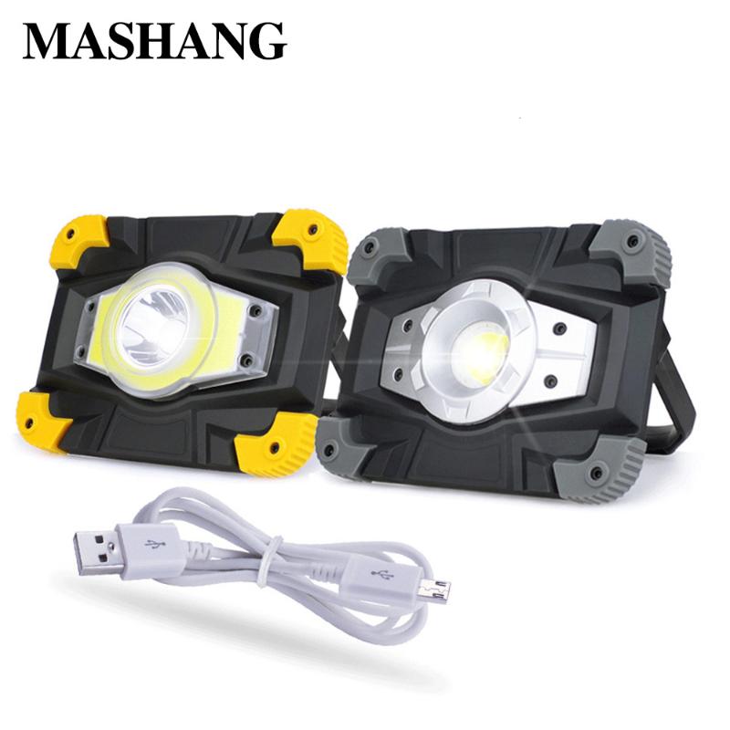 

Portable LED Work Light COB Light Spotlight USB Rechargeable 20W Waterproof for Outdoor Camping Lamp Searchlighting