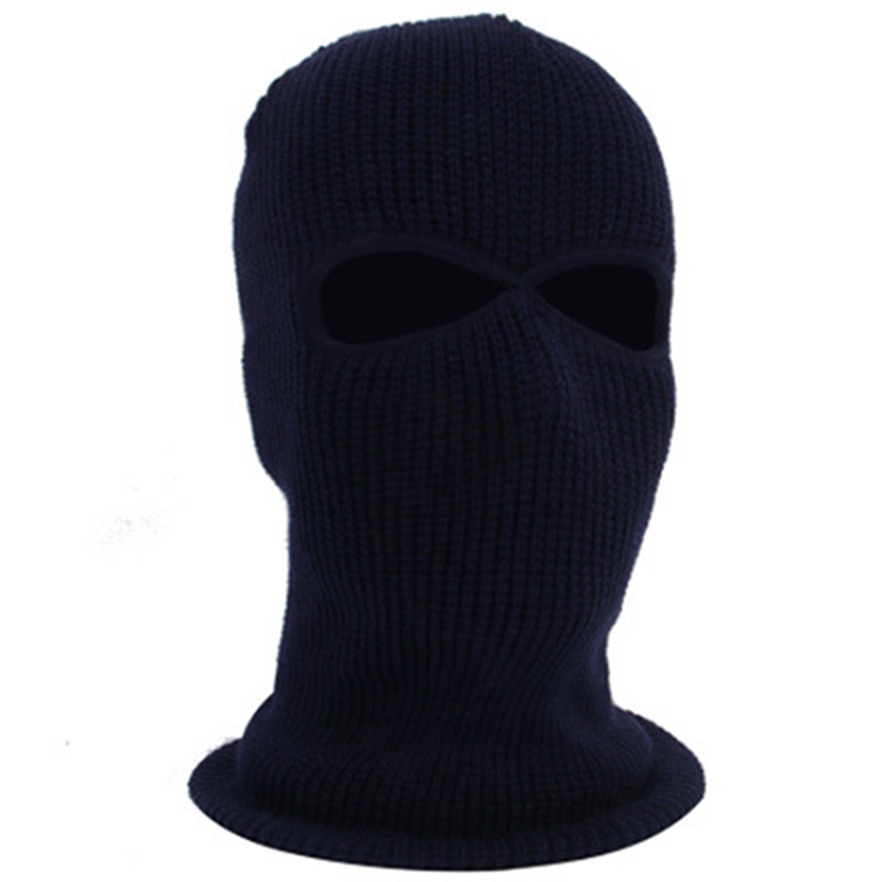 

2 Hole 3 Hole Full Face Mask Knitted Headgear Windproof Full Face Cover Winter Warm Ski Hat Army Warrior Cap Party Mask LLA375-II