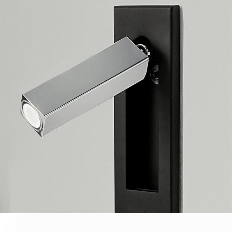 

Topoch Wall Lamp Nordic Semi-Recessed with Push Switch on the Backplate Head Swivels 90degree Left Right Forward 3W CREE LED 200LM