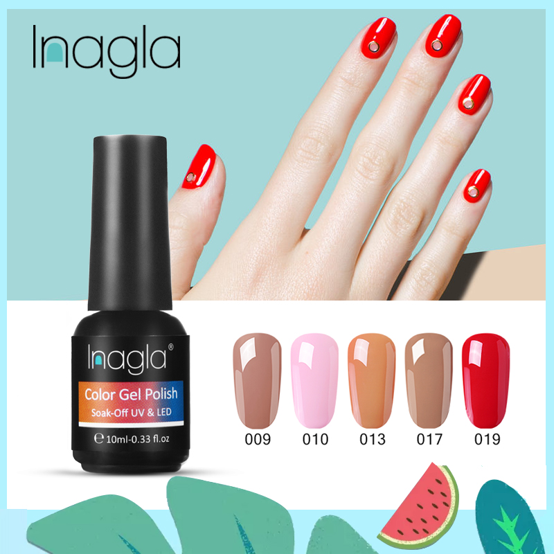 

Inagla Nail Gel Polish UV LED Gel Varnish Soak Off Lacquer For Manicure Hybrid Painting Need Base Top Coat For Home Use DIY, 665