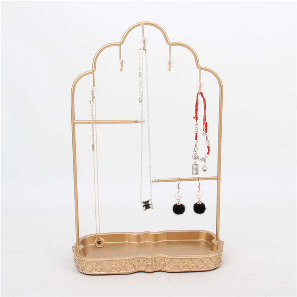

Necklace Bracelet Chain Hanger Jewelry Display StandOrganizer Showcase Tray