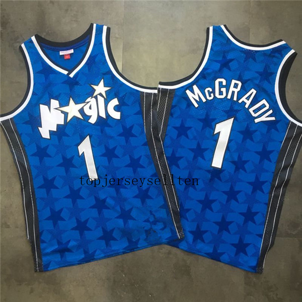 

Tracy McGrady Orlando Magic MEN Hardwood Classics #1 Blue Road basketball Jersey