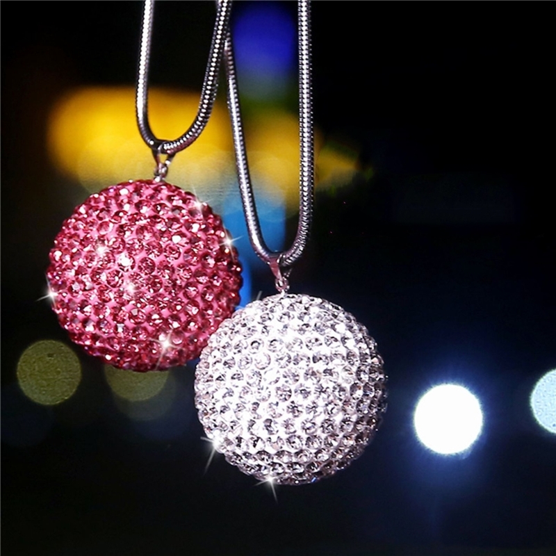 

Creative Crystal Ball Shining Diamond Crystal Ball Car Pendant Ornaments Decoration Car interior Accessories