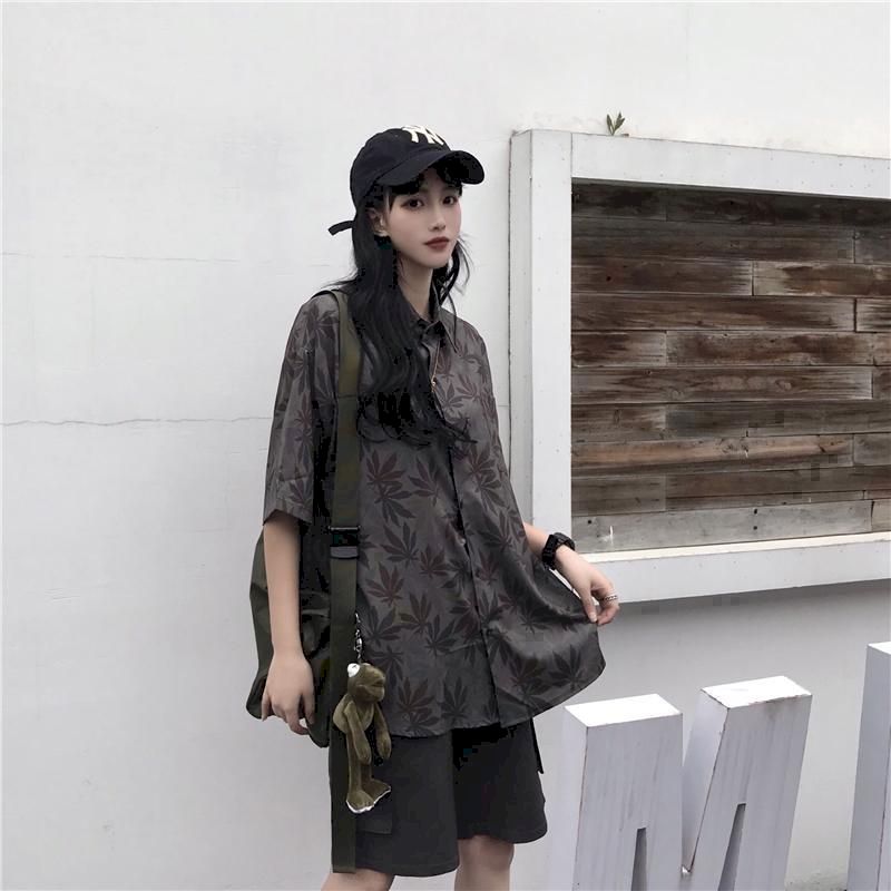 

two piece set women tshirt and high waist cargo pants black streetwear womens outfits preppy summer kawaii young matching sets, Image