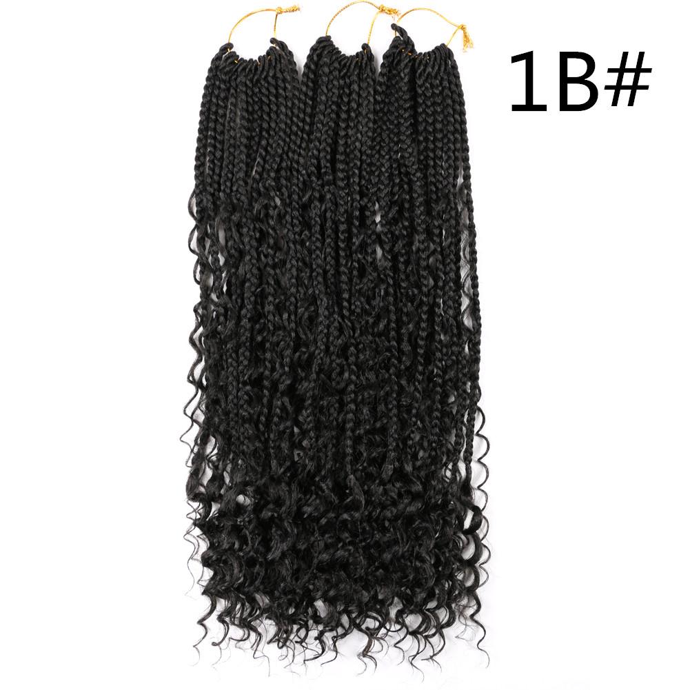 

20 Inch Soft Dreadlocks Crochet Braids Hair 100g/pc Synthetic Dread Hairstyle Ombre Brown Hair Faux Locs Braiding Hair Extensions, 1b#