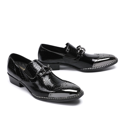 

Genuine Men's classic black leather shoes business borgues carved Oxfords shoes comfortable breathable wedding, As pic
