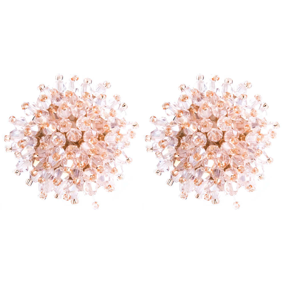 

EH7606 exaggerated alloy acrylic round earrings Bohemian women's fashion