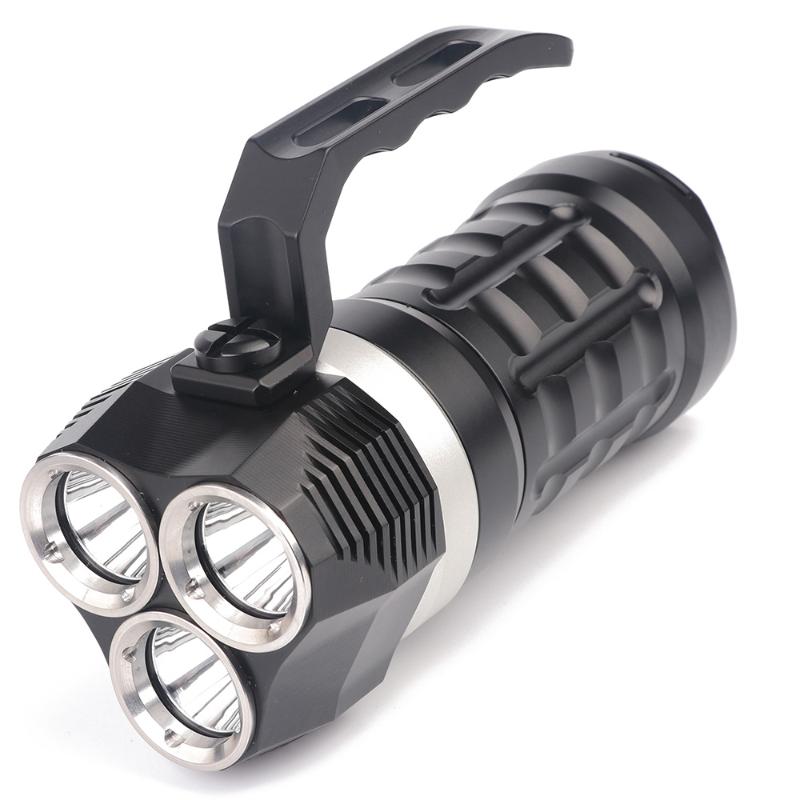 

Hot Sale 3000 Lumens XPL IP68 Portable 18650 Aluminum Scuba Diving LED With Handle