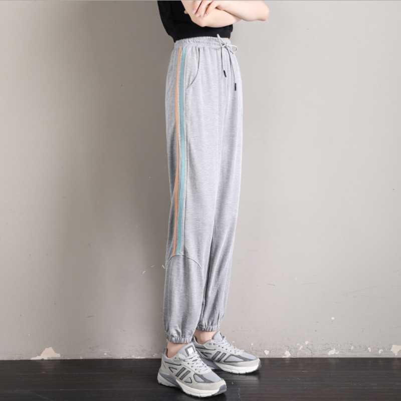 

X Cool Soft Fabric Color Stripes Joggers Women Sports Pants Sweatpants for Women Jogging Sports Jogger Sport Joggings Trousers, Black