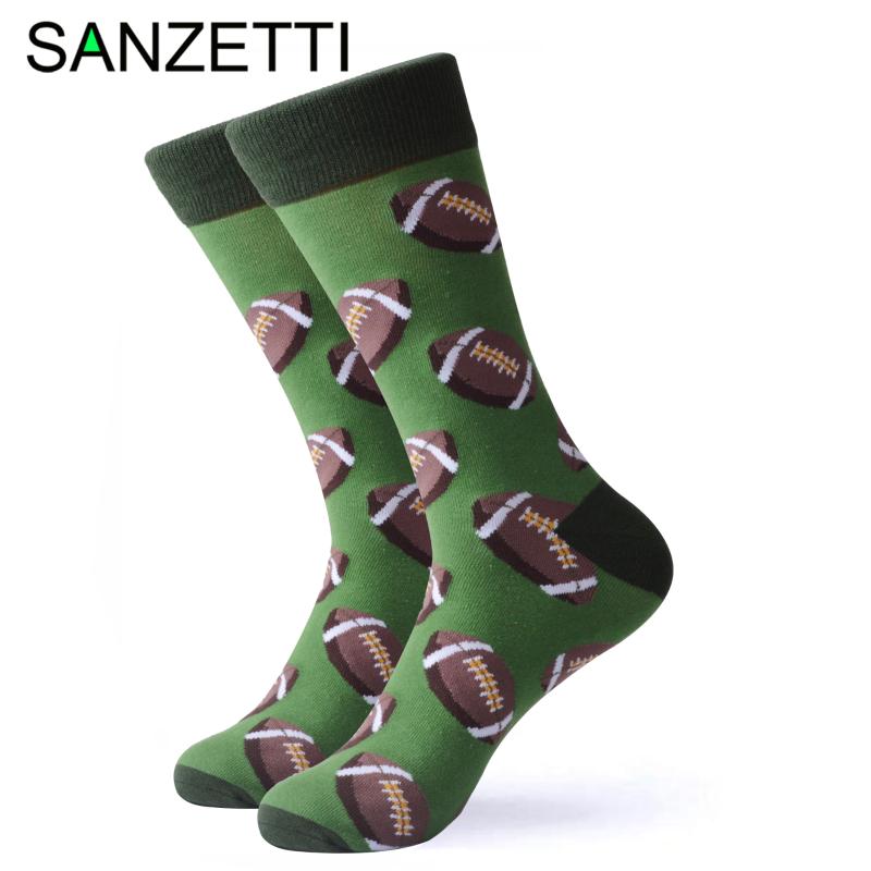 

SANZETTI 1 Pair Happy Socks High Quality Men's Colorful Comfortable Combed Cotton Golf Gift Wedding Dress Socks, 14804