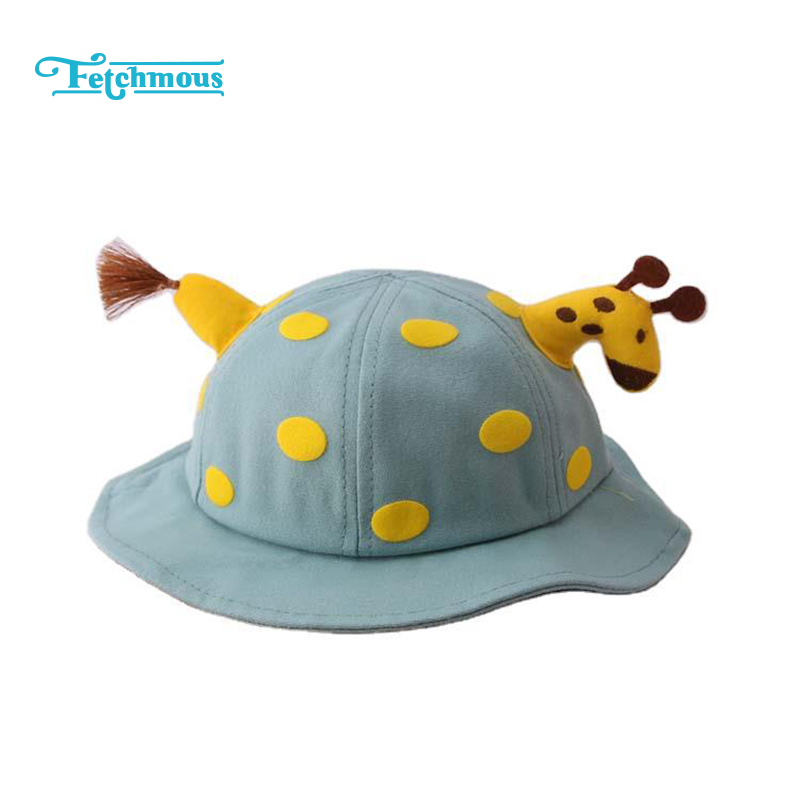 

12-24M Cotton Baby Hat Unisex Cartoon Summer Giraffe Basin Hat Baby Boys Girls Accessories Sunshade Go Out, Green