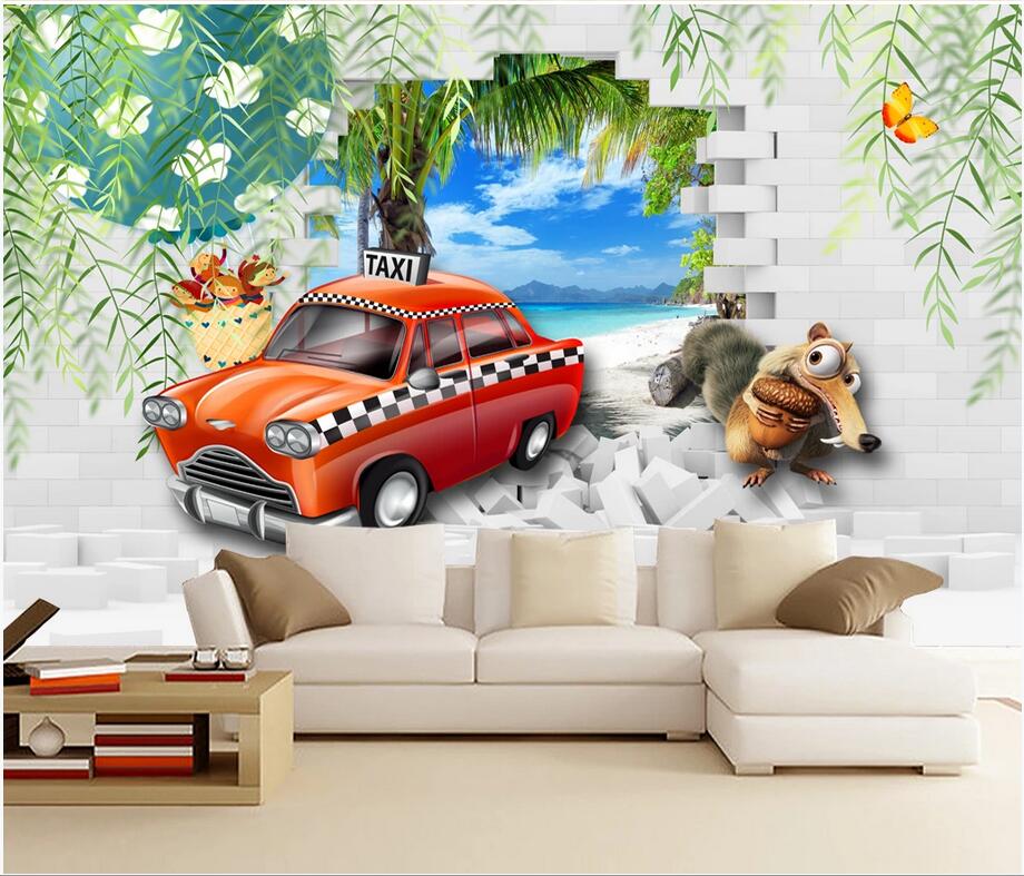 

3d room wall paper custom photo non-woven mural 3d cartoon beautiful cartoon children kids room mural wallpaper for walls in rolls, Non-woven fabric