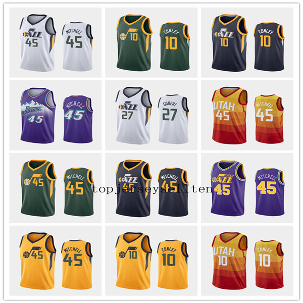 

Utah Jazz Men Donovan Mitchell Rudy Gobert Mike Conley City NBA Icon basketball Jersey, 12