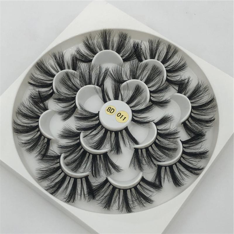 

7 pairs 25mm 3D Faux Mink Lashes Natural Long False Eyelashes Volume Fake Lashes Makeup Extension Dramatic Thick Fake