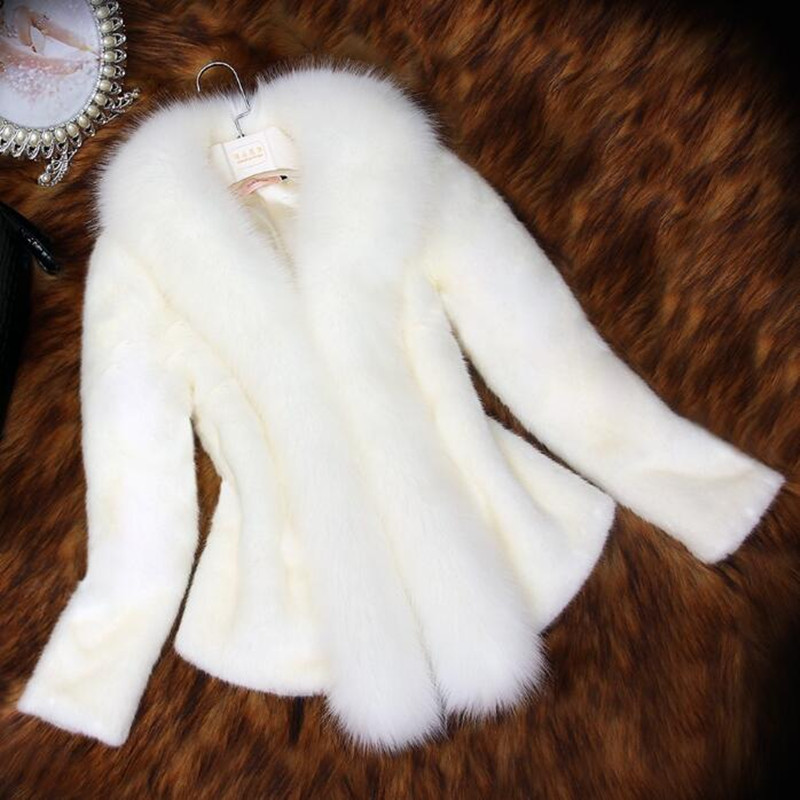 

Winter new 2020 fur coat female imitation coat short Fur Collar Slim Warm New Women' Warm