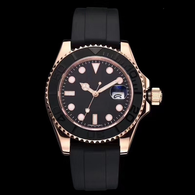 

High Quality Men Fashion Design Watch YM Stainless Steel Mens Automatic Movement Mechanical Watches Sapphire Crystal Glass Rubber Strap