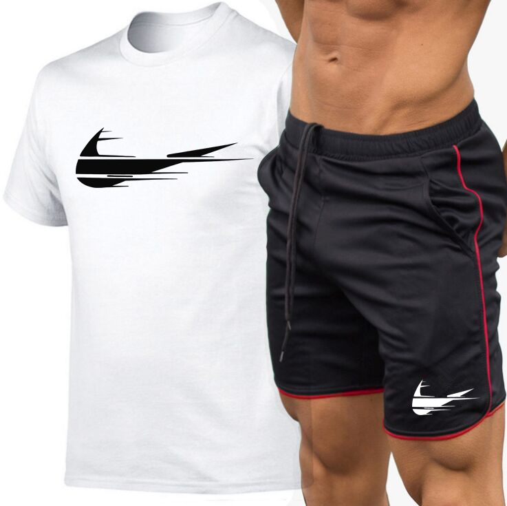 

2020 Men Tracksuit men Casual Summer Men's Set Mens Floral T-Shirt + Print Beach Shorts Shirts Shorts Pants Two Piece Suit Plus Size S-2XL, 11