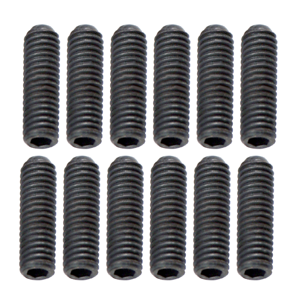 

Pack of 12 Iron Bridge Tailpiece Saddle Height Adjustment Screws Dia. 2.5mm for Electric Guitar Parts Black