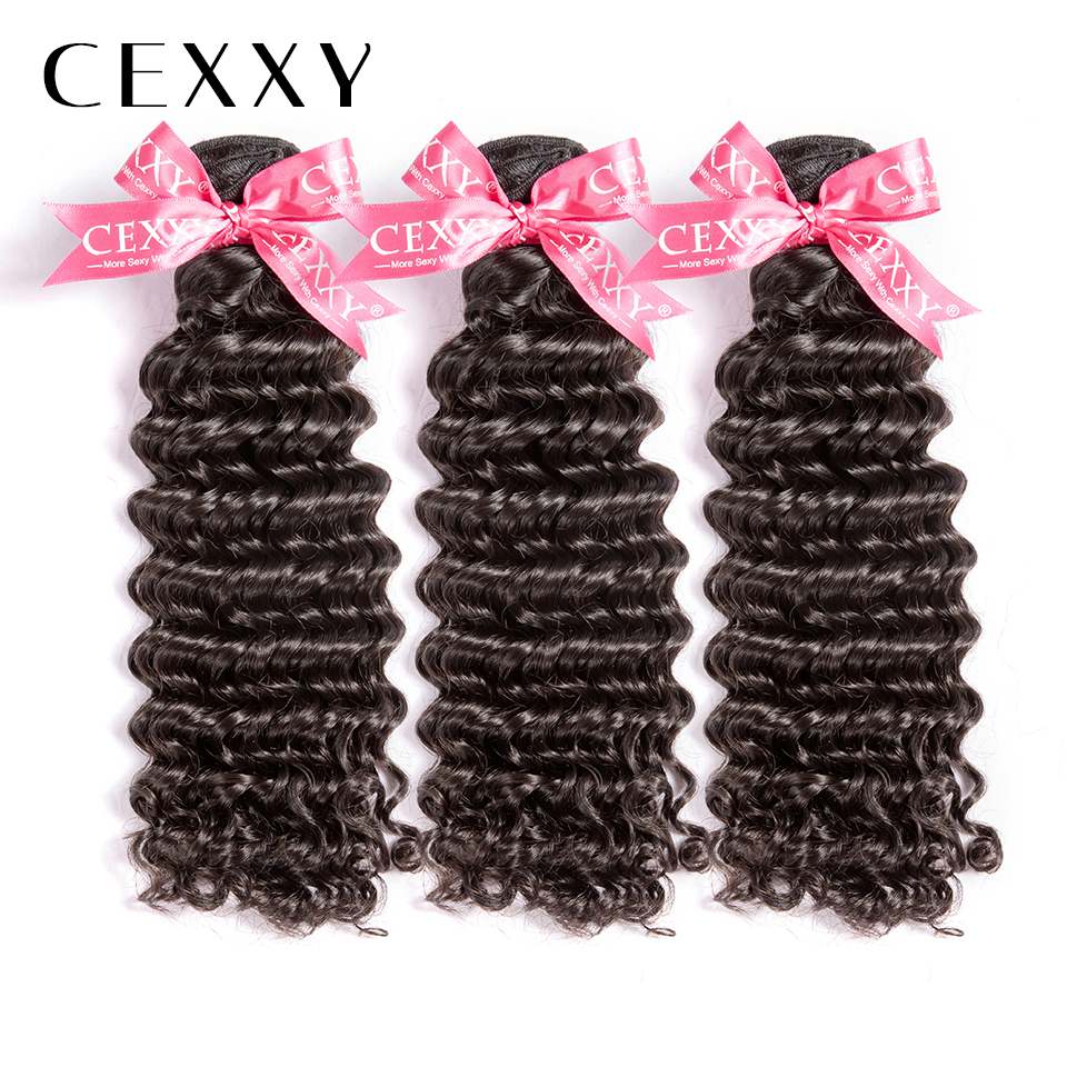 

CEXXY] OneCut Hair Deep Wave 8"-30 Inch P Brazilian Virgin Hair Natural Color 100% Human Virgin Hair Bundles 1/3/4 Pcs Bundles
