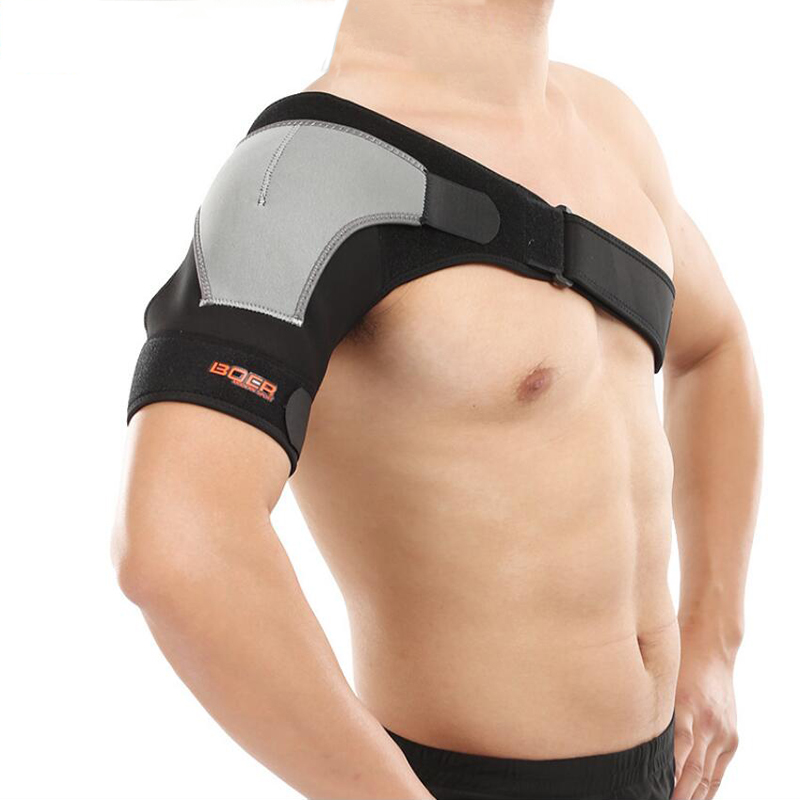 

Adjustable Shoulder Brace Single Shoulder Support Strap Wrap Belt Band Pad Care Bandage Black