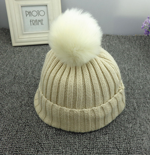 

Cloth Lytwtw's Winter Autumn Knitted Newborn Crochet Baby Hat Girls Boys Wool Cap Children Beanie Infant Toddlers Knit, White