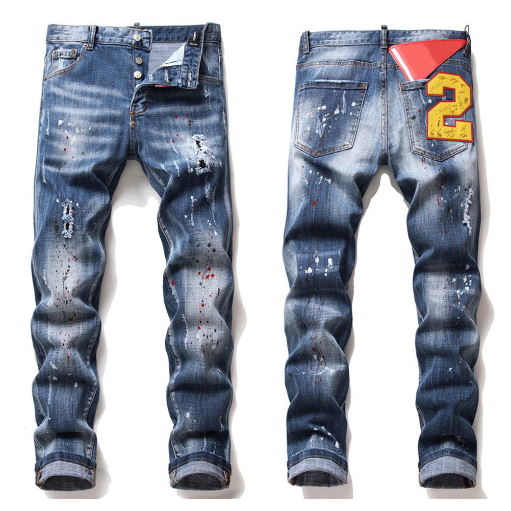 

Mens Rips Stretch Black Jeans Fashion Slim Fit Washed Motocycle Denim Pants Panelled Hip HOP Trousers B5, 1056