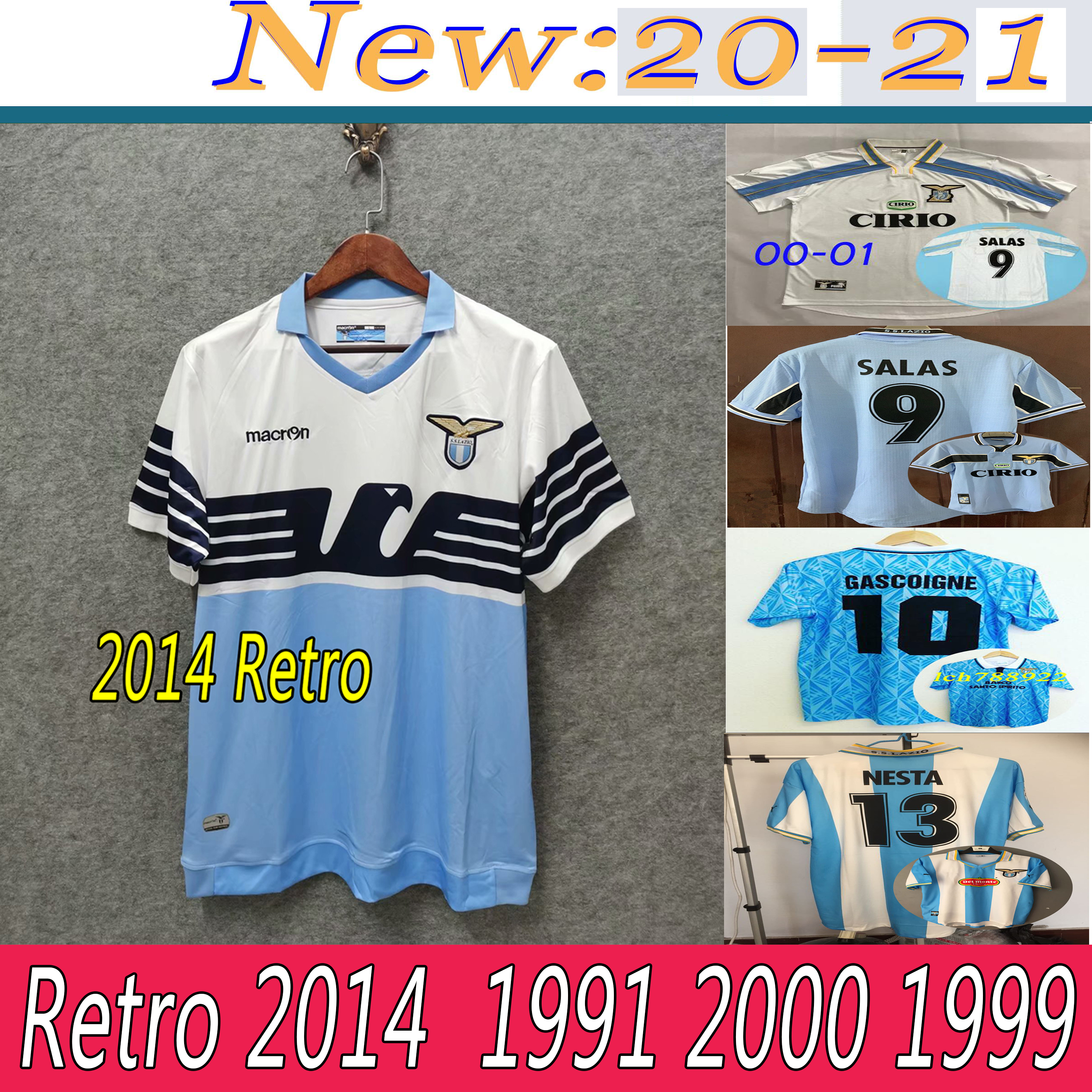 

1998 00 01 Lazio European Home retro soccer jersey 1999 SALAS MIHAJLOVIC VERON STANKOVIC MANCINI NESTA NEDVED INZAGHI vintage football shirt, Black;yellow