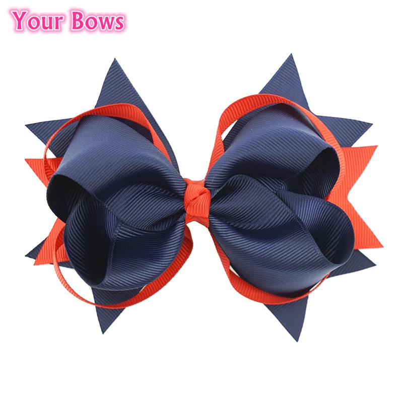 

Your Bows 1PC 5.5 Inches Hair Bows Stacked Hair Clips For Girls Cute Accessories Fastion Hairpins, Color 5