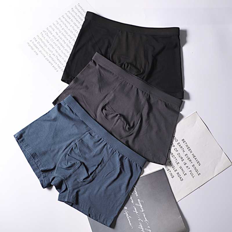 

Male Panties Cotton Men's Underwear Boxers Breathable Man Large Size Sexy U Convex Boxer Solid Underpants Cozy Simple Shorts, Random colors
