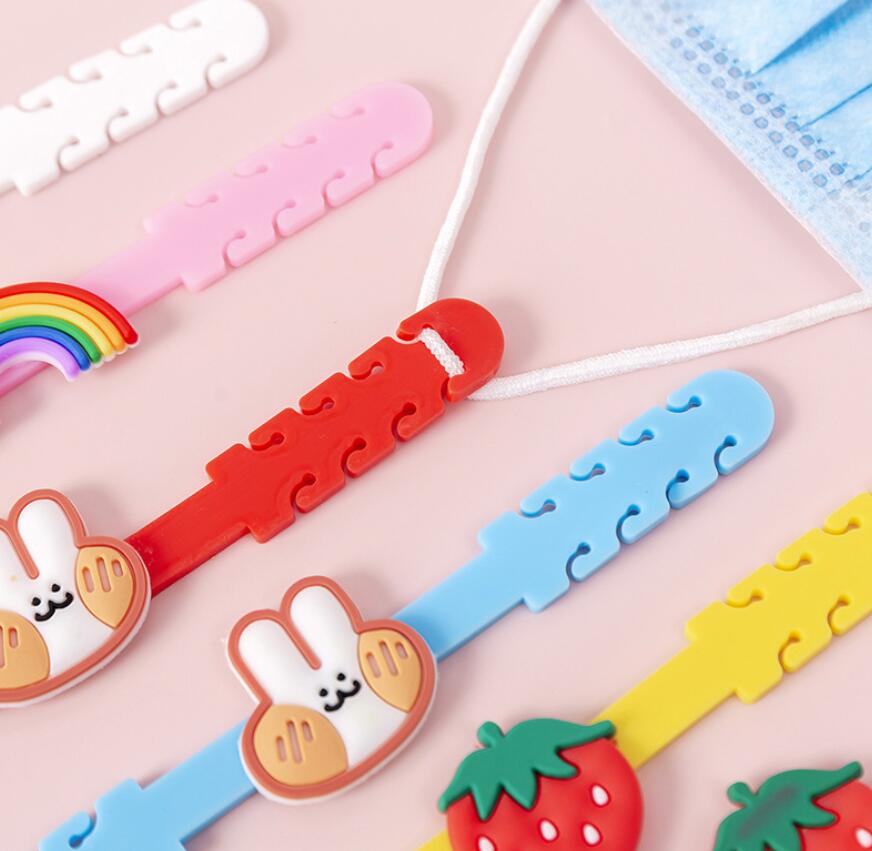 

Cartoon Face Mask Ear Hooks Adjustable Anti-slip Ear Protection Mask Ear Grips Extension Hook Masks Buckle Holder for Kids Free Ship