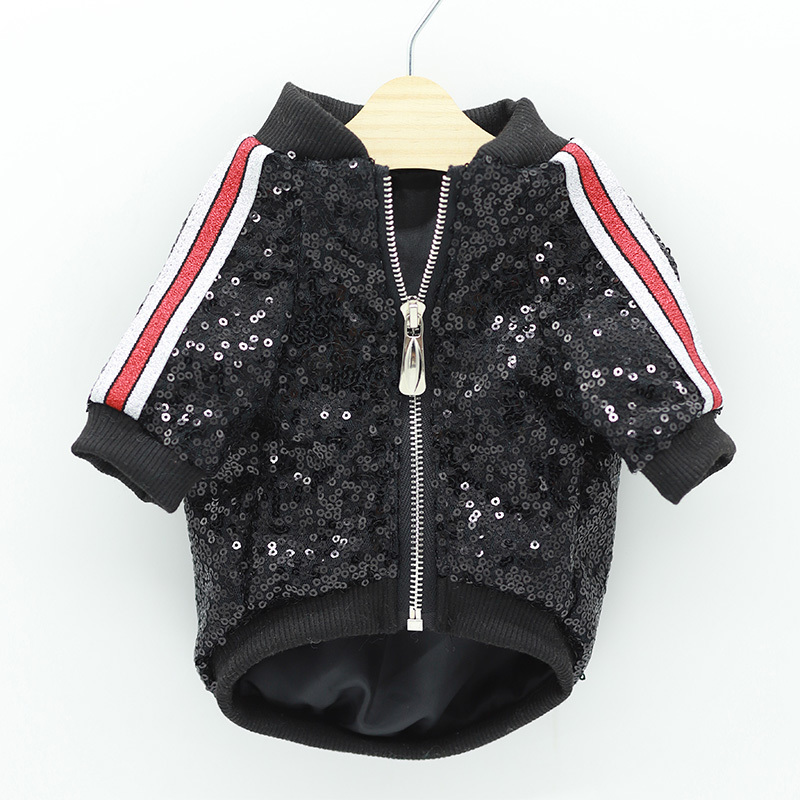 

Luxury design Pet Dog Trench dogs Clothes pets sequin jacket For Small Dogs Puppy Cat Costumes French Bulldog Bichon Clothing T200710, Yc-125
