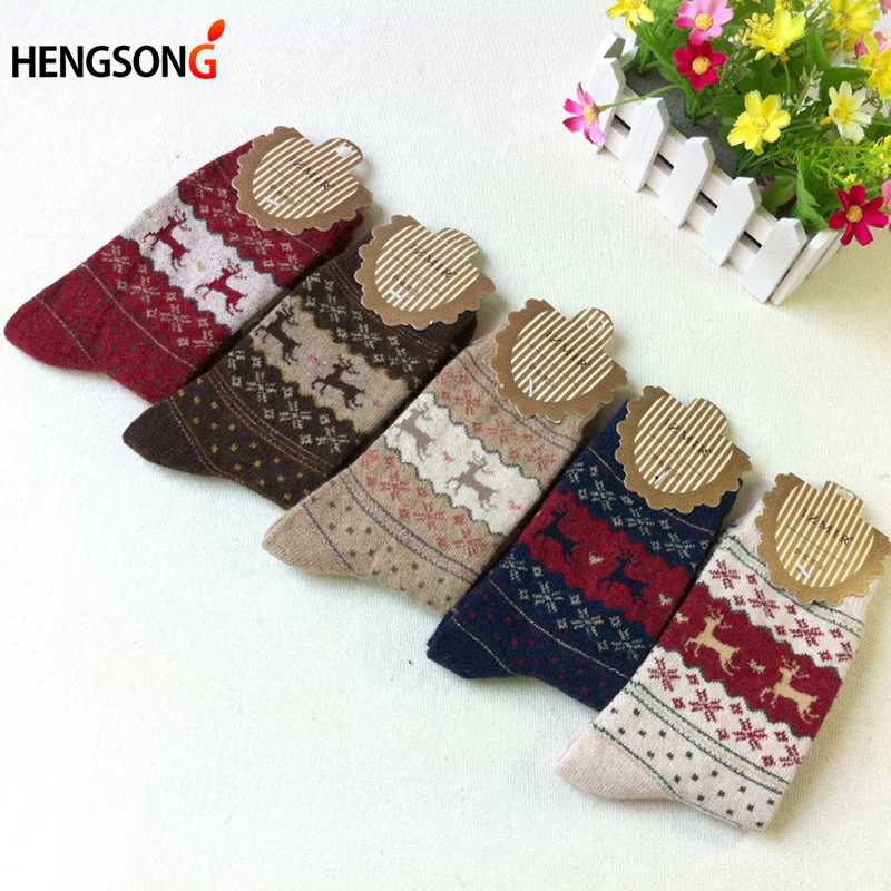 

5 Pairs/Pack Girls Women Wool Stockings Spring Winter To Keep Warm Sports Stockings Christmas Gifts Fitness Yoga Tennis Stocking, As picture