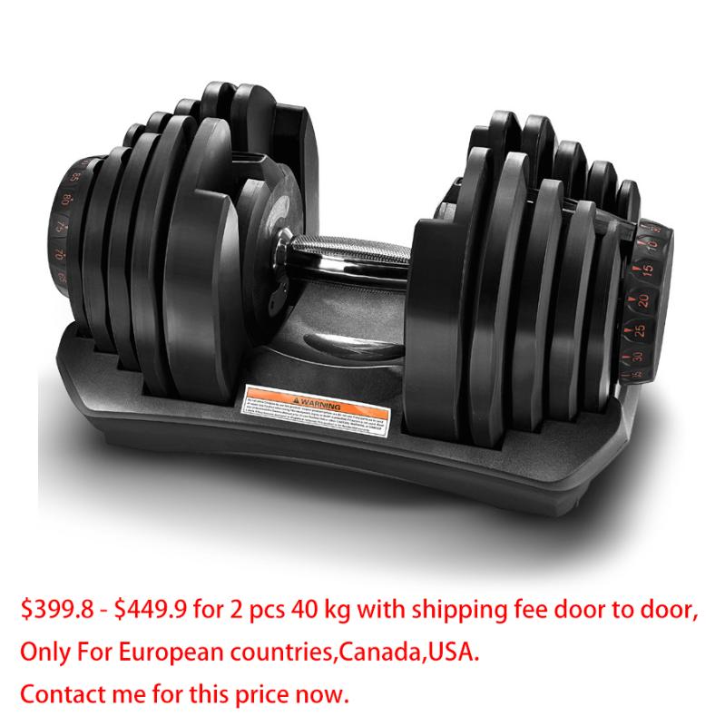 

2020 New style Dumbbell men's home fitness fast automatic adjustable dumbbell 40kg, Black