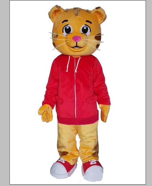 Wholesale daniel tiger Mascot Costume for adult Animal large red Halloween Carnival party-image-555559263