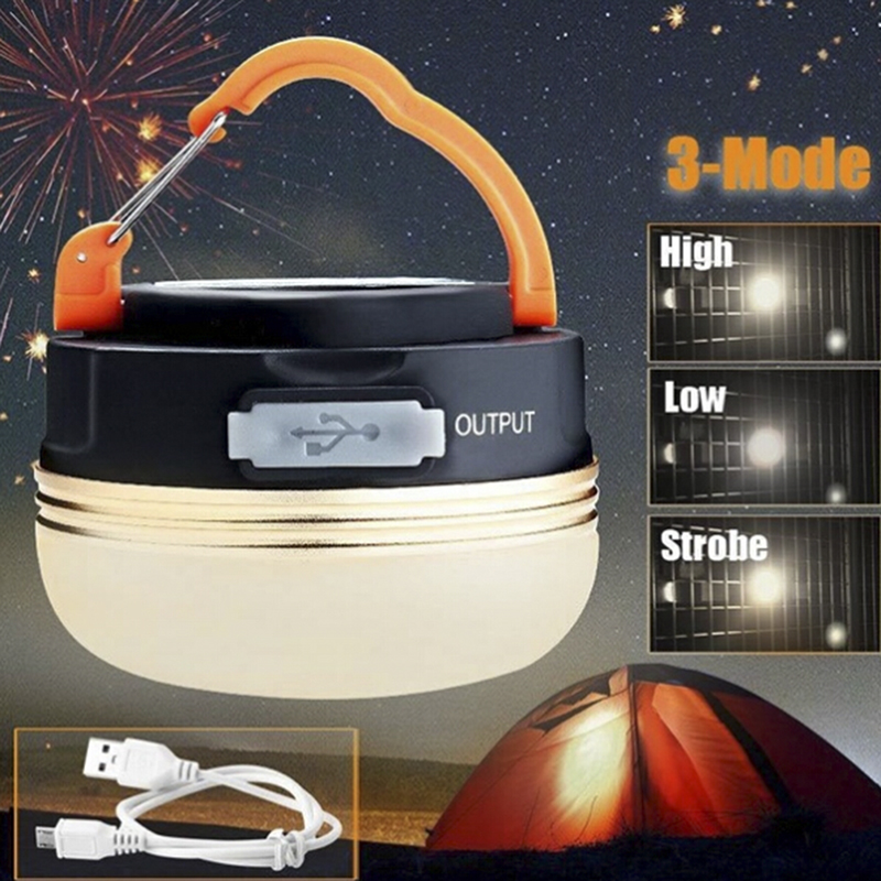 

300LM 3W Magnetic LED NEW Lightweight USB Rechargeable Camping Outdoor Light LED Lantern Tent Lamp Lanterna Flexible Handle