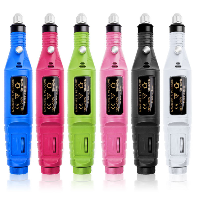 

1set Power Professional Electric Manicure Machine Pen Pedicure Nail File Nail Tools 6 Bits Drill Nail Drill Machine Equipment