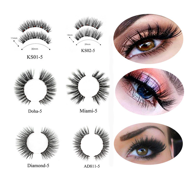 

3D False Eyelashes Natural Mink Lashes Long Thin and Light Magnet False Eyelashes Easy Use 3D Lashes Makeup