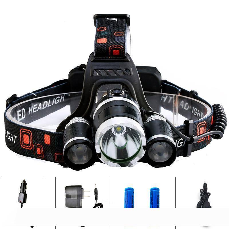 

New XML T6 2 R5 Led Headlight Head Torch Headlamp 13000LM 4 Mode Head Flashlight for Hunting Fishing LED 18650 Head lamp