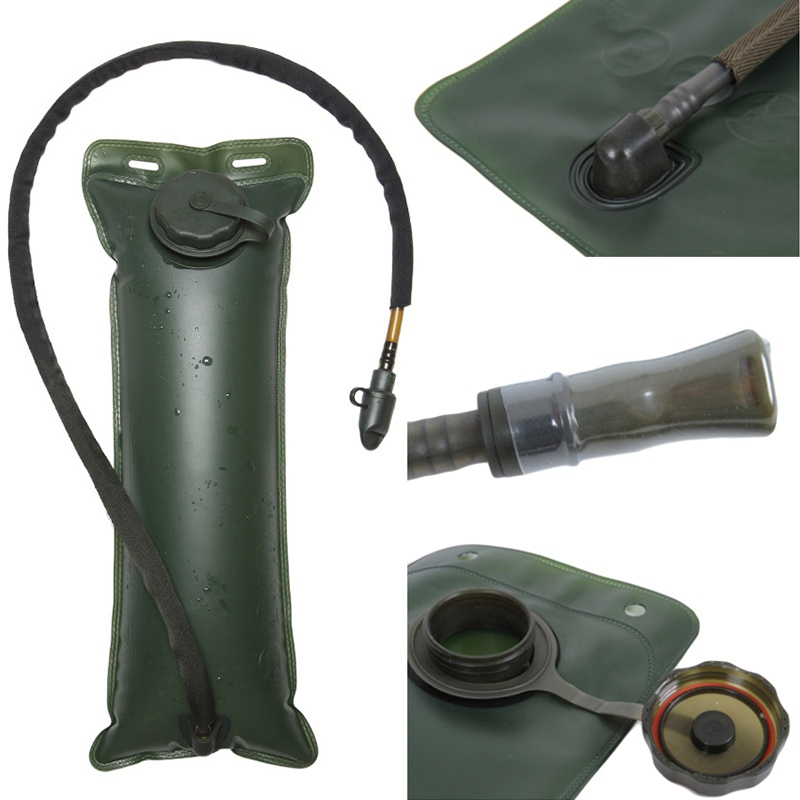 

3L Outdoor Bicycle Water Bag Liner Hiking Travel Backpack Hydration Drinking Straw TPU Sport Water Bladder Hydration Pack, Green