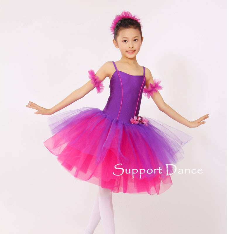 

Support-Dance Camisole Ballet Tutu Dress Kids Adult Dance Costume C237, Purple