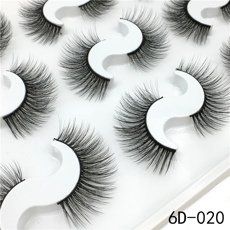 

LTWEGO 9 pairs handmade faux mink lashes extension dramatic false eyelash fluffy fake eyelashes book makeup eyes cilios