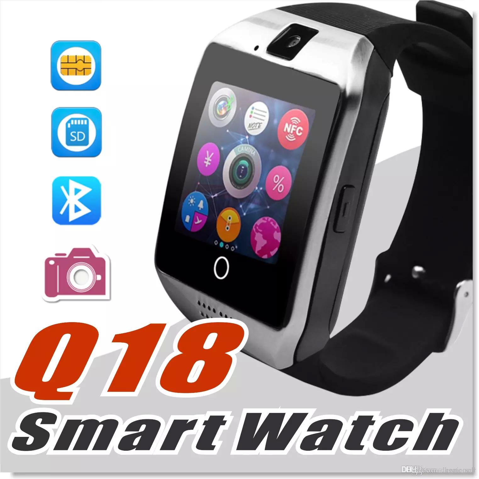 

Q18 smart watch watches bluetooth smartwatch Wristwatch with Camera TF SIM Card Slot / Pedometer / Anti-lost / for apple android phones