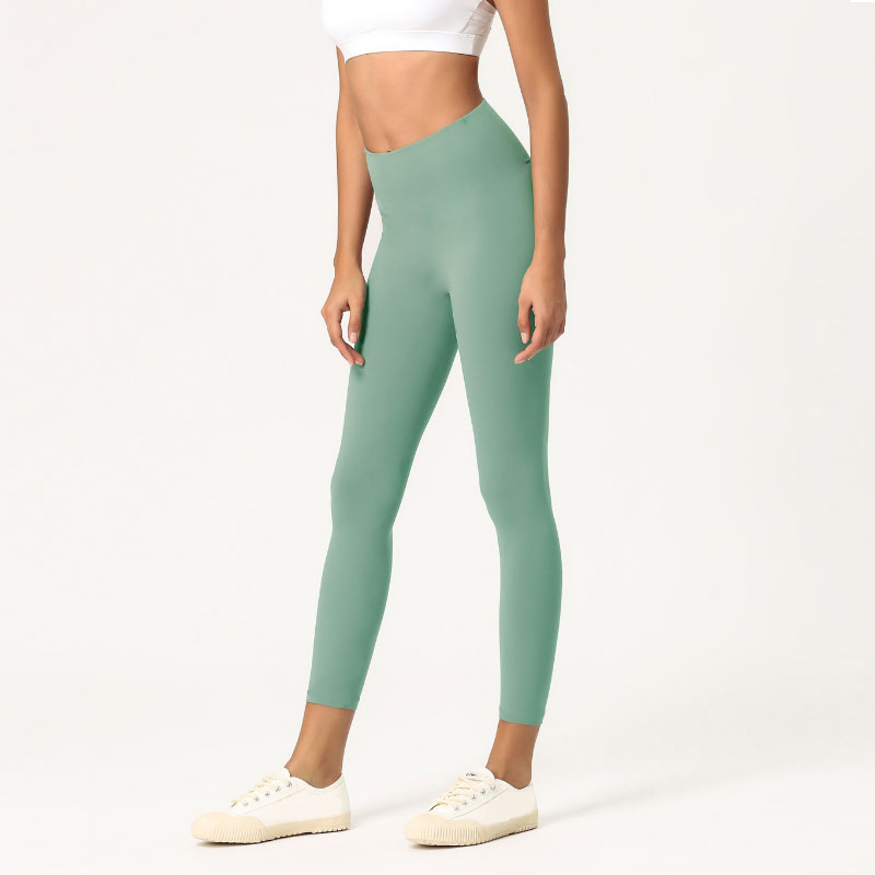 

New lu-09 Solid Color Women Stylist Leggings High Waist Gym Wear Elastic Fitness Lady Overall Full Tights Workout Womens Sweatpants Yoga Pants, Lake blue